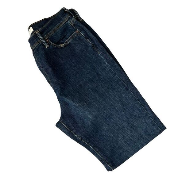 Levi’s Perfectly Slimming 512 Straight Leg Dark Wash Jeans Size 12S - Picture 3 of 7